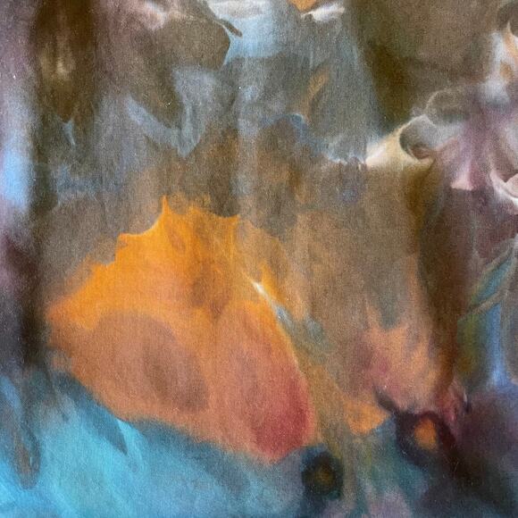 Ice Dyed Long-sleeve Button-up - Earthy Fall Winter Boho (Women's Medium) - Picture 5 of 11